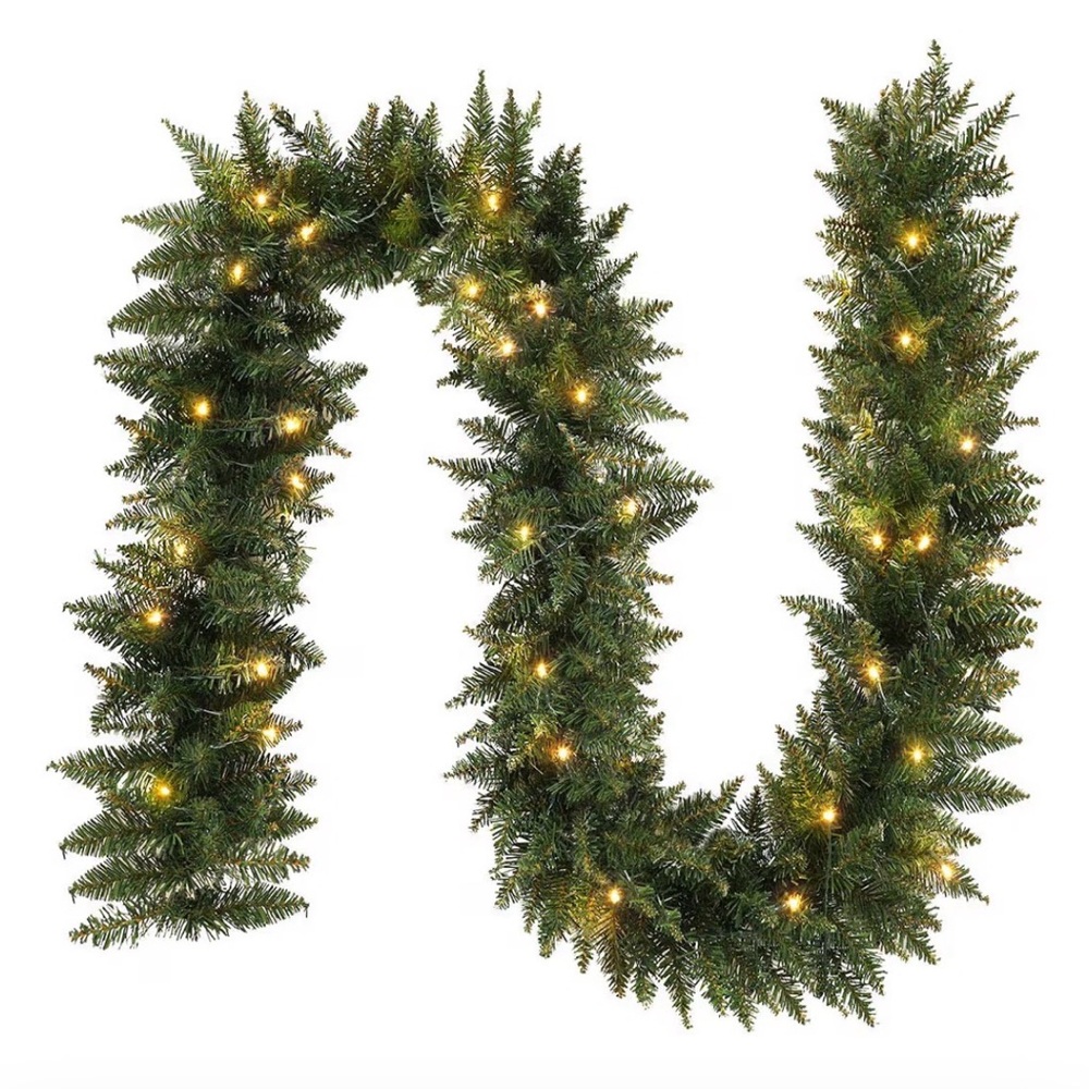 9 FT Pre-lit Christmas Garland Holiday Artificial, Christmas Garland with Lights